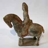 Chinese - horseman -Grey Pottery