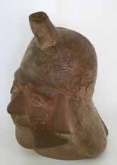 Peruvian (Moche) - Pottery vase in form of head